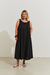 Vestido Liso Linho Preto - comprar online