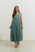 Vestido Liso Linho Verde - comprar online