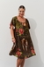 Vestido Estampado Lenço Das Araras Plus Size Marrom na internet