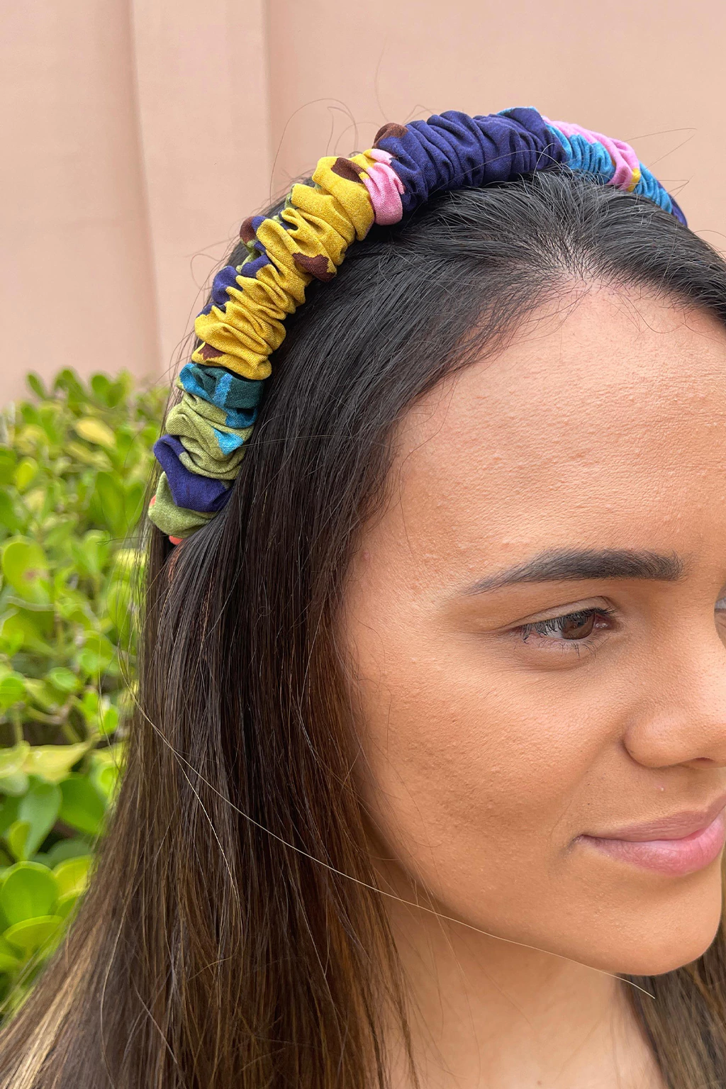 Tiara Franzida Azul Marinho