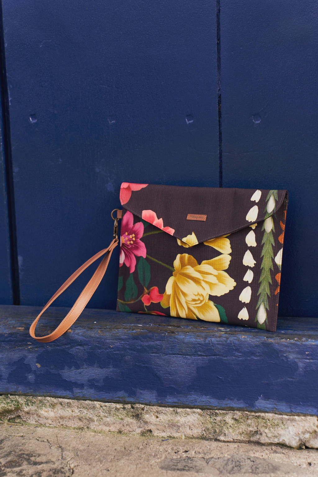 Bolsa Clutch com Alça Marrom