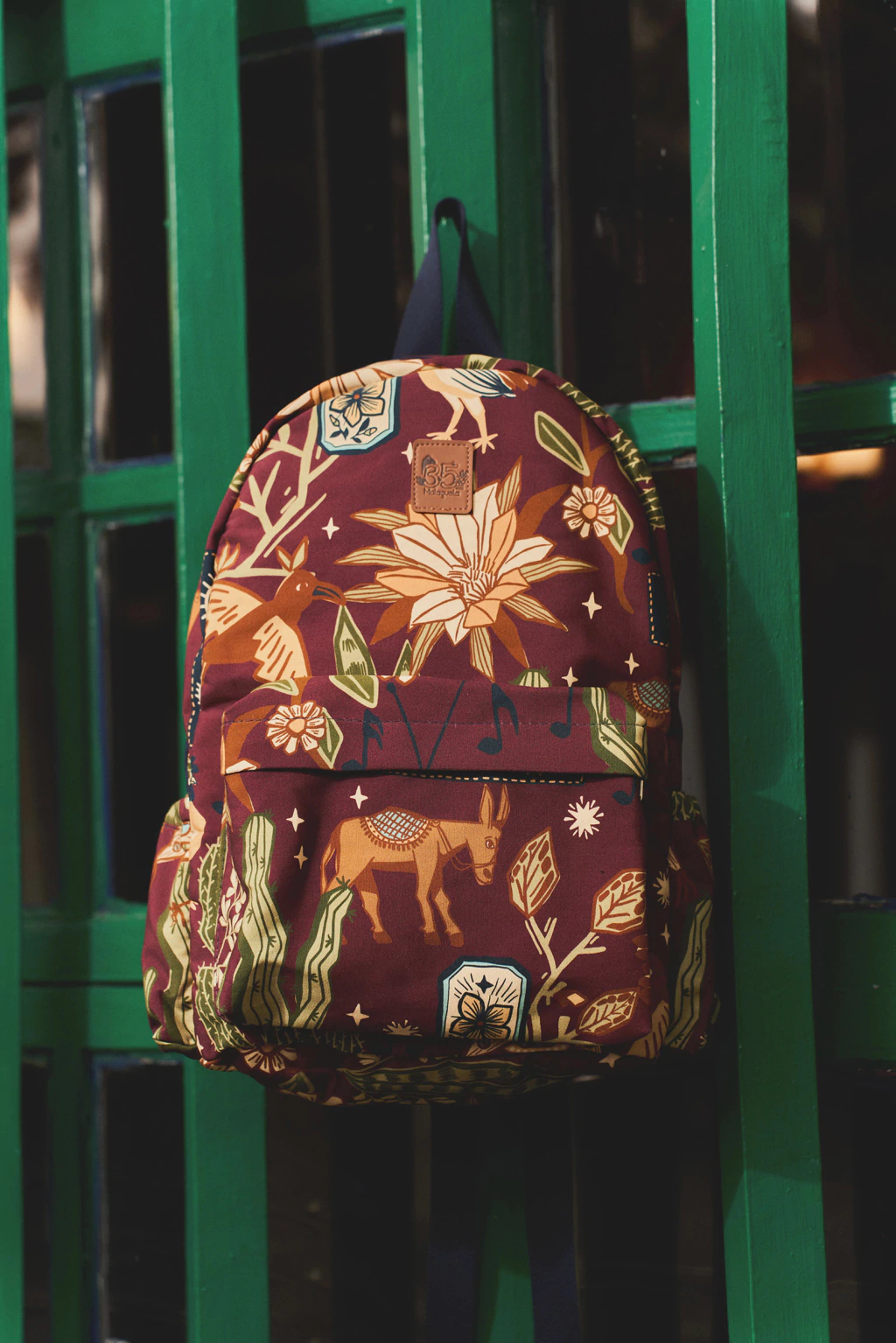 Mochila com Bolso Vinho