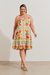 Vestido Estampado Brisa De Flor Plus Size Off White