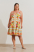 Vestido Estampado Brisa De Flor Plus Size Off White - comprar online