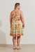 Vestido Estampado Brisa De Flor Plus Size Off White - loja online