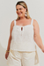 Regata Lisa Voil Bordado Branco - comprar online