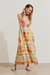 Vestido Longo Estampado Brisa De Flor Off White - comprar online