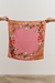 Lenço Localizado 65cm X 65cm Lichia Rosa