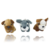 Kit Chaveiro Cachorro 10cm 7pçs No Pacote