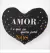 Coração M Estampado Amor é o que Eu Quero para Nós 32x11x24cm