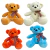 Urso com Laço Xadrez e Coração 20cm