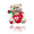 Urso Com Coração É Flor 23cm - Kibichinhos de Pelúcia
