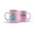 Caneca Porcelana Com Caixa Juntos Pra Sempre Rosa 325 ml