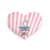 Coração P Estampado Seja uma Mulher 23x10x18cm - comprar online