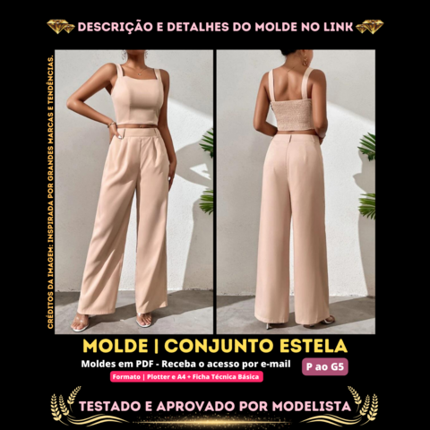 Molde em PDF - Conjunto Estela - comprar online