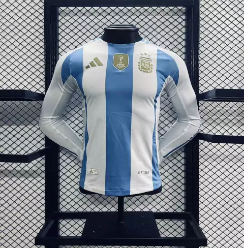 Camisa Argentina Home 2024 - Adidas - Masculino Jogador - Manga Longa