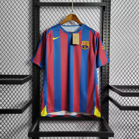 Camisa Barcelona Retrô 2006 Azul e Vermelha - Nike