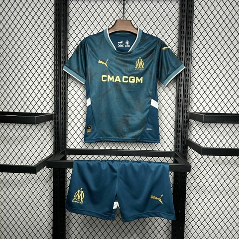 Conjunto Infantil Olympique de Marseille Away 24/25 - Puma