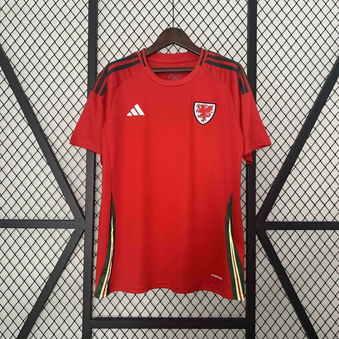 Camisa Pais de Gales Home 2024 - Adidas - Masculino Torcedor