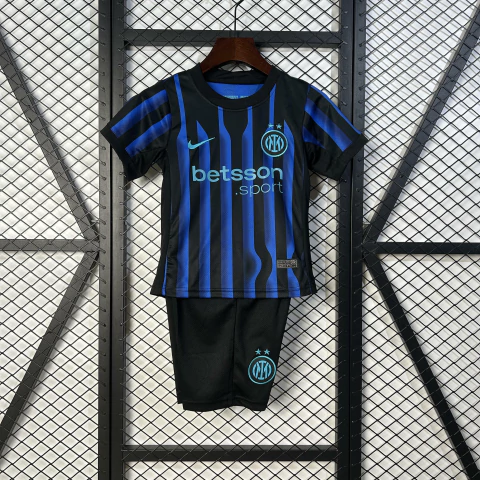 Conjunto Infantil Inter de Milão Home 25/26 - Preto e Azul - Nike - comprar online