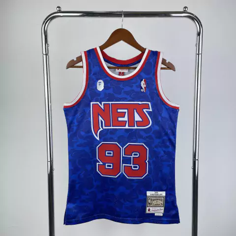 Regata Brooklyn Nets - BAPE X Mitchell & Ness - Azul