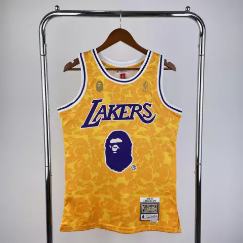 Regata Los Angeles Lakers - BAPE X Mitchell & Ness - Amarela