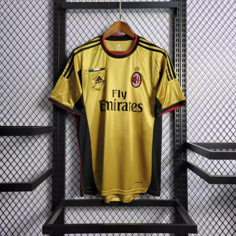Camisa Milan Retrô 2013/2014 Dourada - Adidas