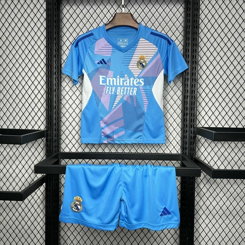 Conjunto Infantil Real Madrid Goleiro 24/25 - Adidas