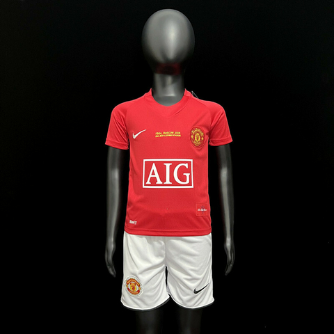 Conjunto Infantil Retrô Manchester United 07/08 - Nike