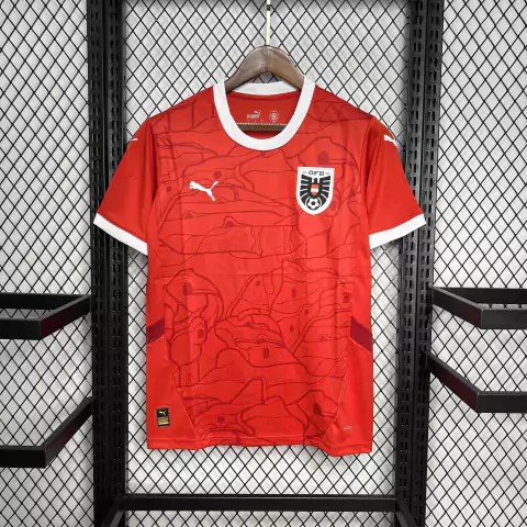 Camisa Austria Home 2024 - Puma - Masculino Torcedor