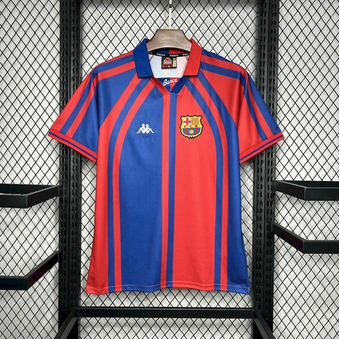 Camisa Barcelona Retrô 1997/1998 Azul e Vermelho - Kappa