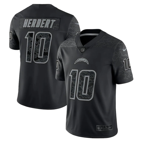 Camisa Los Angeles Charges Edição Limitada Nike Masculina - Justin Hebert - Preta