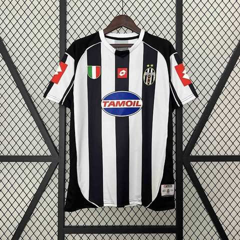 Camisa Juventus Retrô 2002/2003 Preta e Branca - Lotto