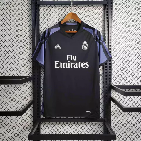Camisa Real Madrid Retrô 2015/2016 Preta - Adidas