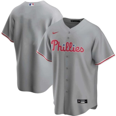 Camisa Philadelphia Phillies Nike Masculina - Cinza Médio
