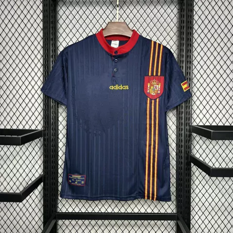 Camisa Espanha Retrô 1996 Azul Escuro - Adidas