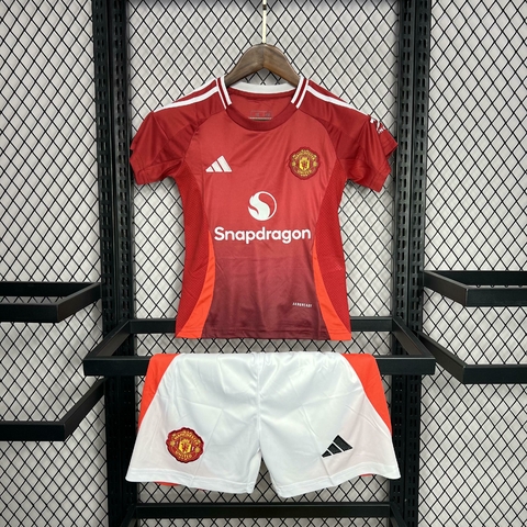 Conjunto Infantil Manchester United Home 24/25 - Adidas