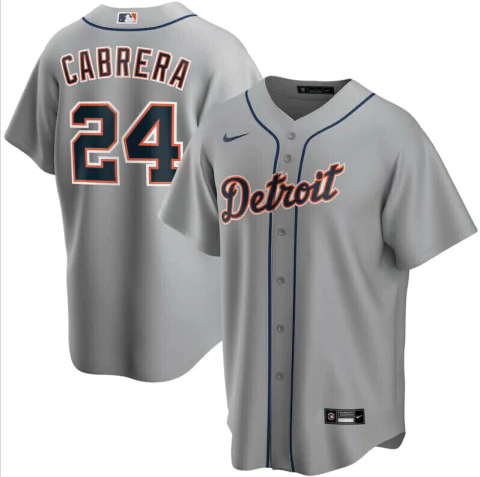 Camisa Detroit Tigers Nike Masculina - Cinza Médio