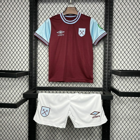 Conjunto Infantil West Ham Home 24/25 - Umbro