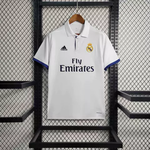 Camisa Real Madrid Retrô 2016/2017 Branca - Adidas