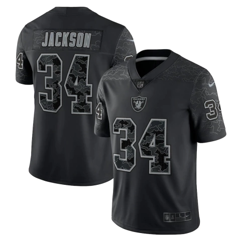 Camisa Las Vegas Raiders Edição Limitada Nike Masculina - BO Jackson - Preta