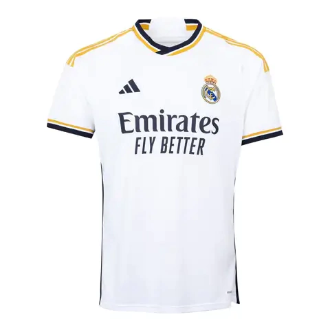 Camisa Real Madrid l 23/24 Branca - Adidas - Masculino Torcedor