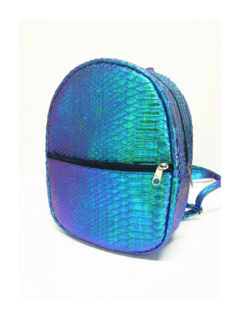 Mini mochila sereia holográfica