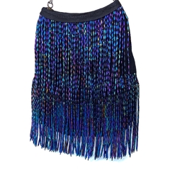 Bolsa franjas roxa