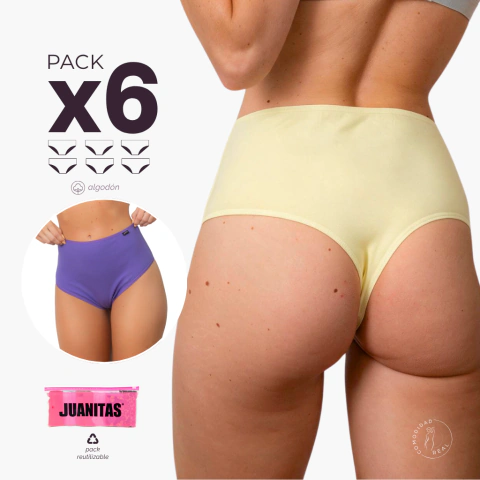 COLALESS TIRO ALTO ALGODÓN (PACK x6)