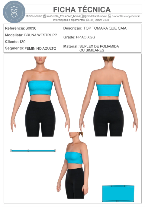 MOLDE TOP TOMARA QUE CAIA