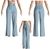MOLDE CALÇA WIDE LEG COM RECORTE - comprar online