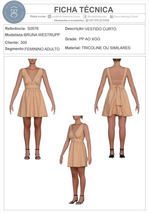 MOLDE VESTIDO CURTO - comprar online
