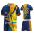 Conjunto Camiseta + Short Modelo 208 JERSEY TEMPLATE ORANGE AND BLUE