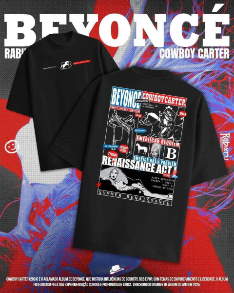 BRUSINHA OVER - COWBOY CARTER - FRENTE E COSTAS 2 - comprar online